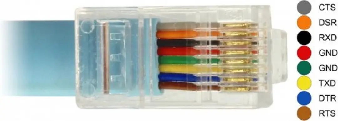 Delock RS-232 DB9 Vrouwelijk naar RJ45 Mannelijk Adapter 1m - Blauw