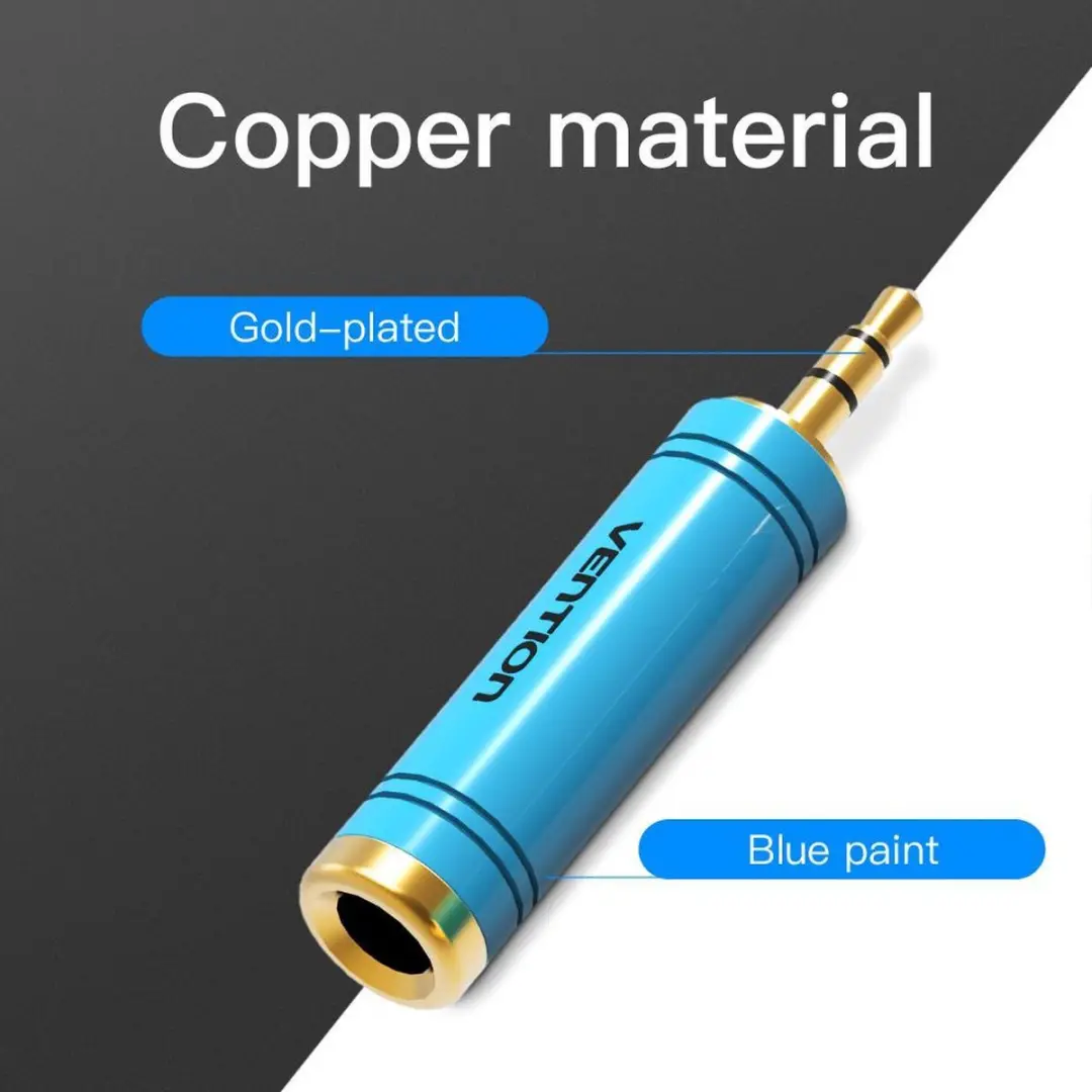 Vention VAB-S04-L 3.5mm naar 6.35mm Audio Adapter - Blauw
