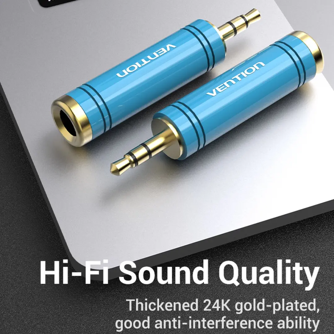 Vention VAB-S04-L 3.5mm naar 6.35mm Audio Adapter - Blauw - afbeelding 6 van 6