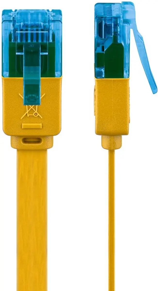 Goobay CAT6A Netwerkkabel RJ45 - Geel - 10 Stuks