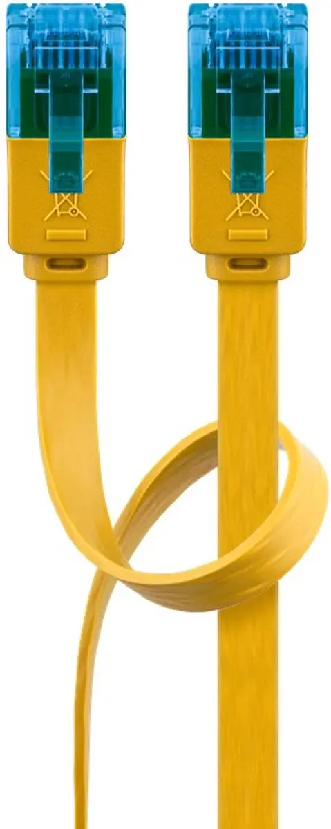 Goobay CAT6A Netwerkkabel RJ45 - Geel - 10 Stuks