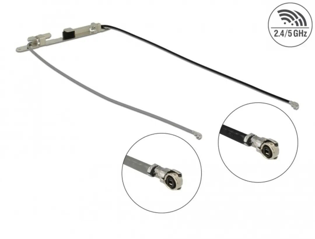 Delock WLAN Twin Antenne 2x I-PEX MHF4L 802.11ac/a/h/b/g/n