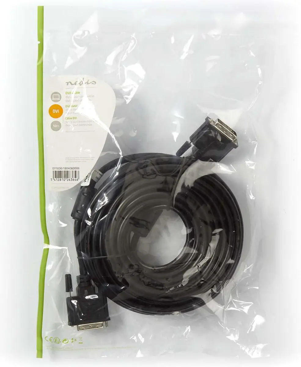 Nedis DVI-D Kabel 10m - Zwart