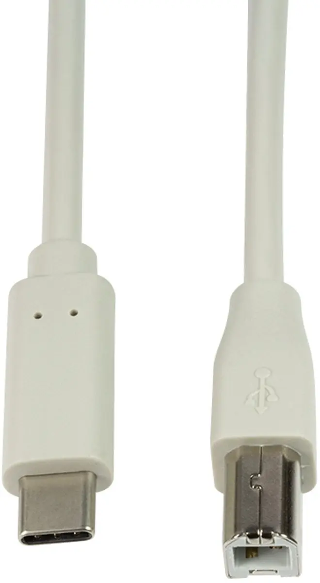 Logilink CU0160 USB 2.0 Kabel 1m - USB-C naar USB-B - Wit