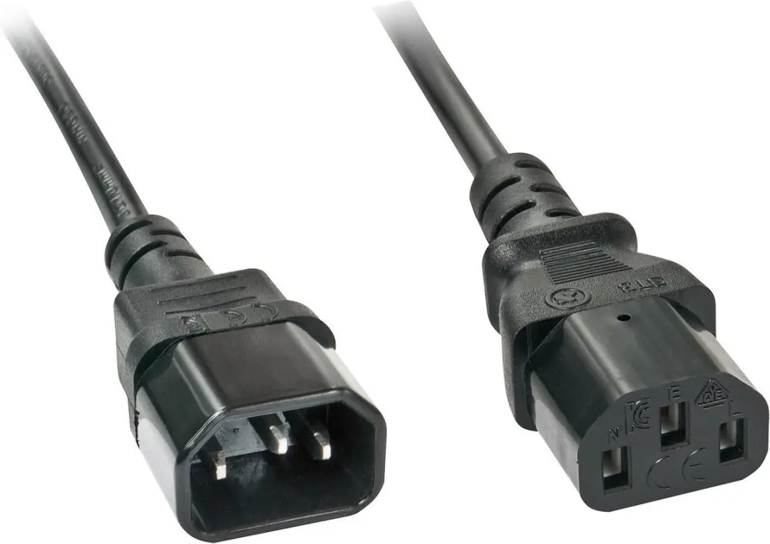 Lindy IEC C14 naar C13 Voedingskabel 2m