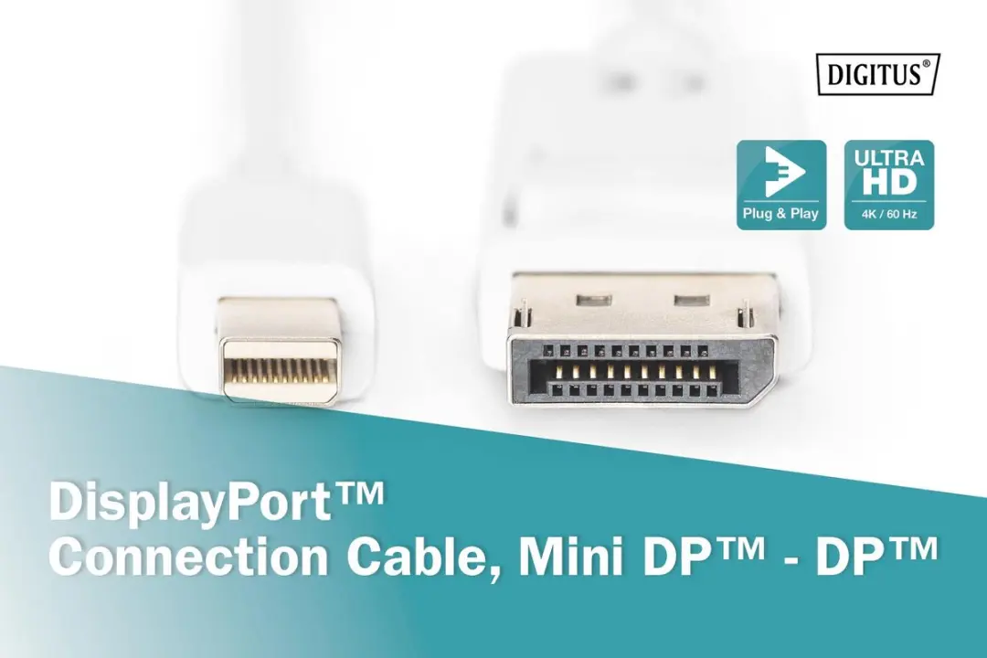 Digitus DP M/M Mini DisplayPort Kabel 3m - Wit