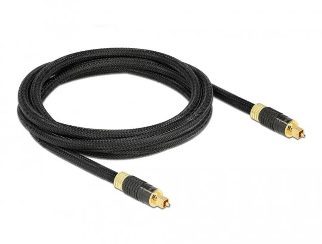Delock Toslink Audio Kabel 8mm - 2m - Zwart