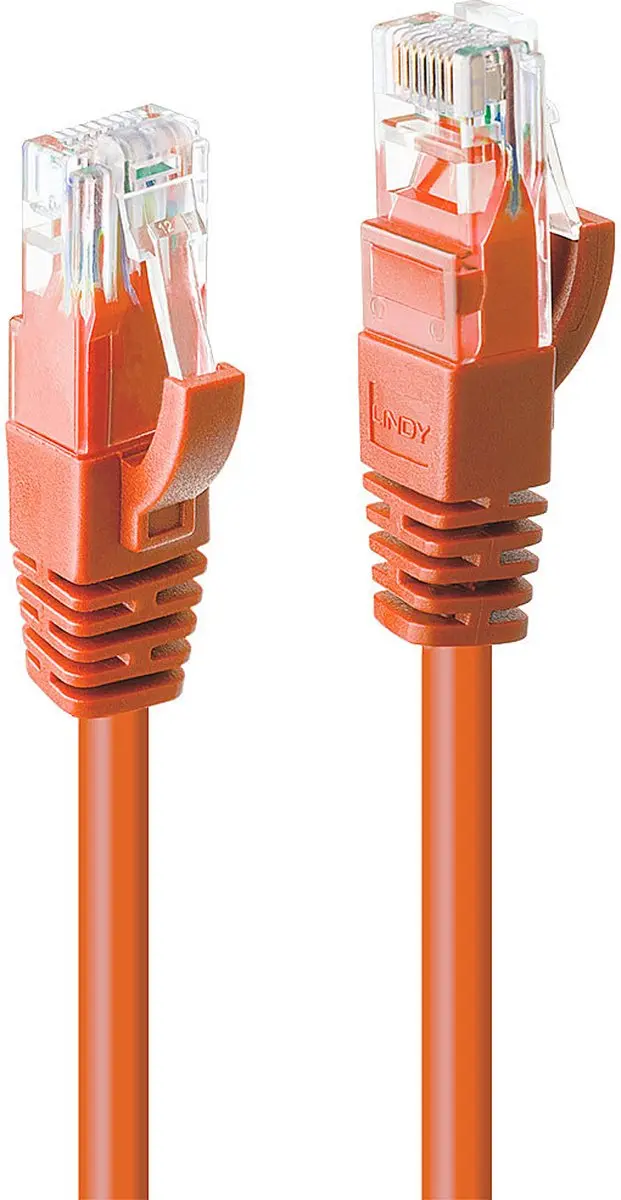 Lindy RJ-45 Cat6 U/UTP 0,3m Netwerkkabel - Oranje