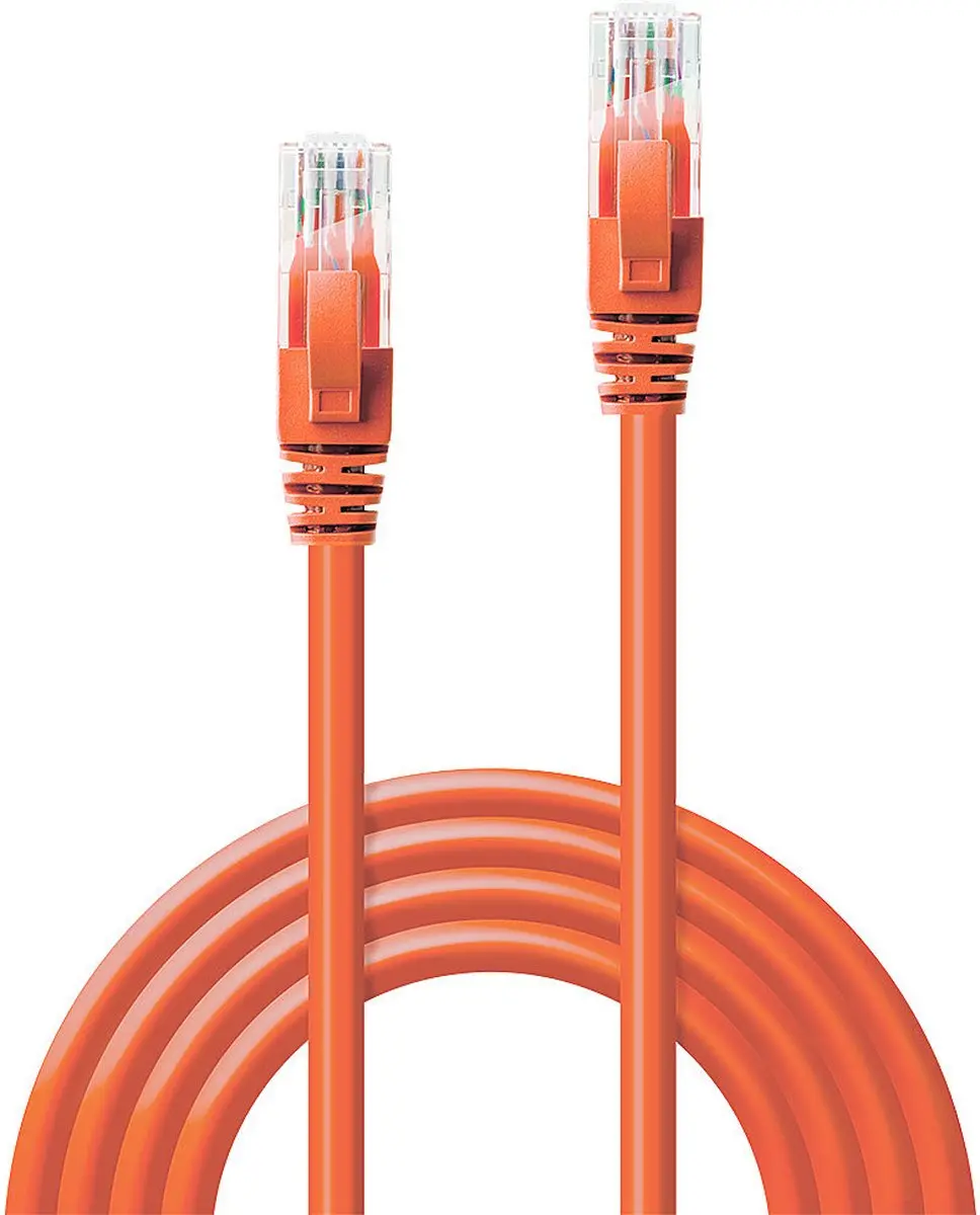 Lindy RJ-45 Cat6 U/UTP 0,3m Netwerkkabel - Oranje