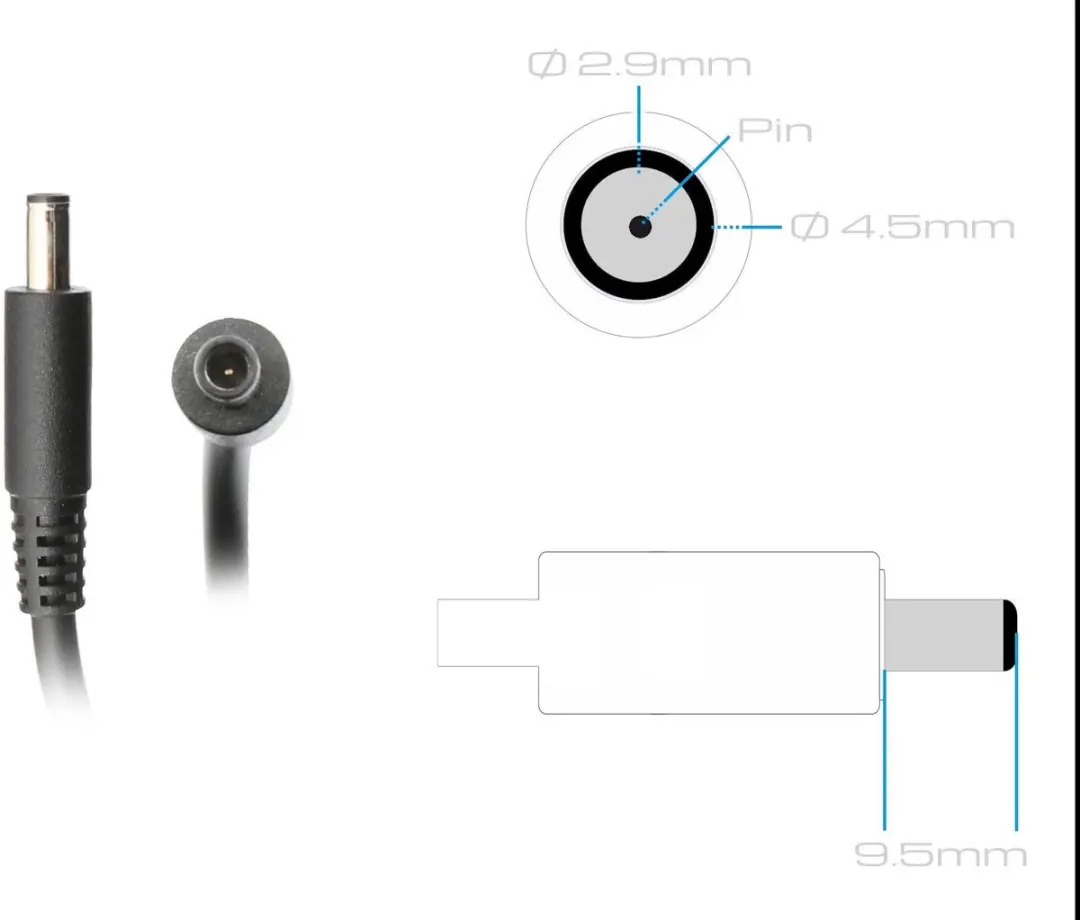 Dell 0MGJN9 Oplader 65W - Zwart