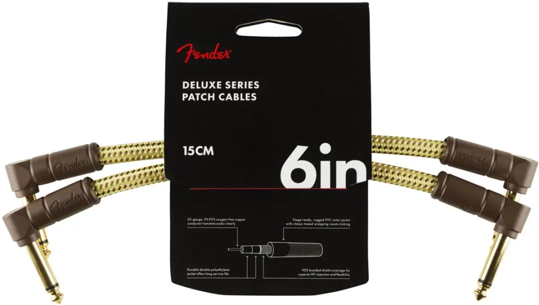 Fender Deluxe Series Instrument Cable 150mm Stereo