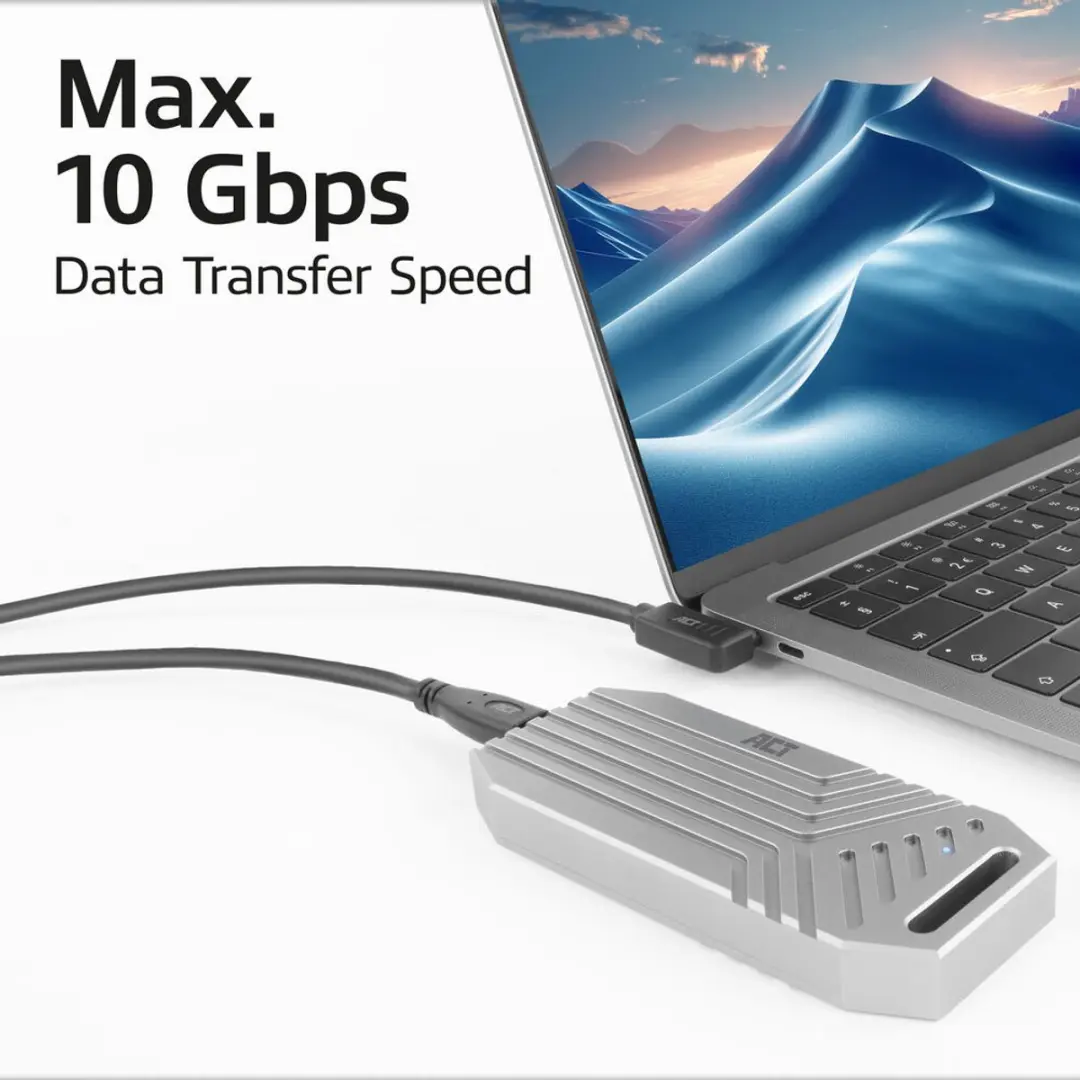 ACT AC7408 USB-C Kabel 10Gbps 60W 3m - Zwart