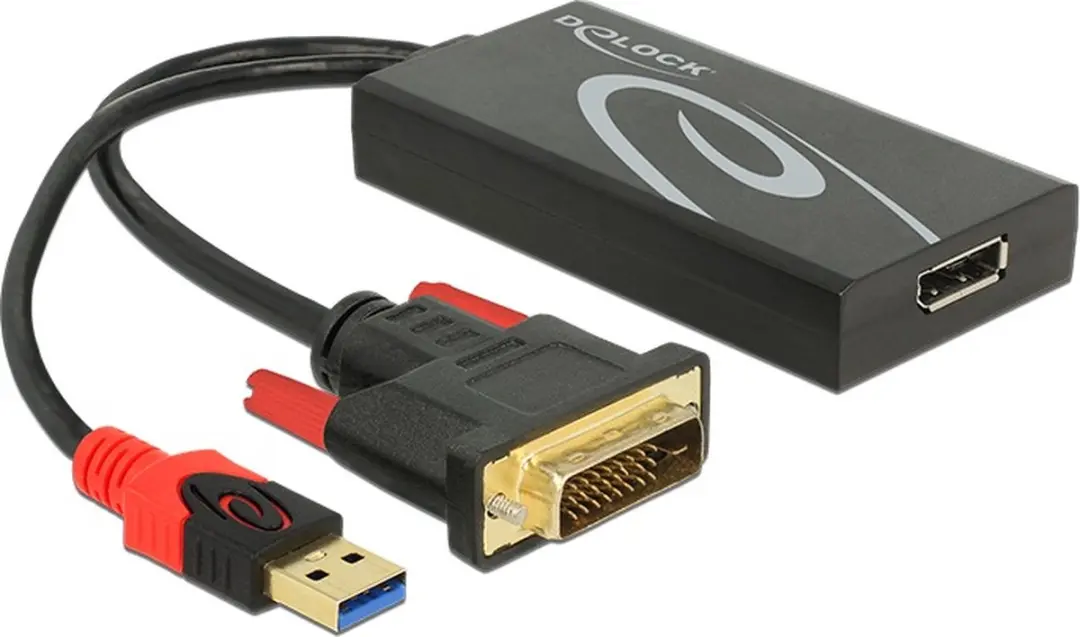 Delock DVI naar DisplayPort Adapter 4K 30Hz