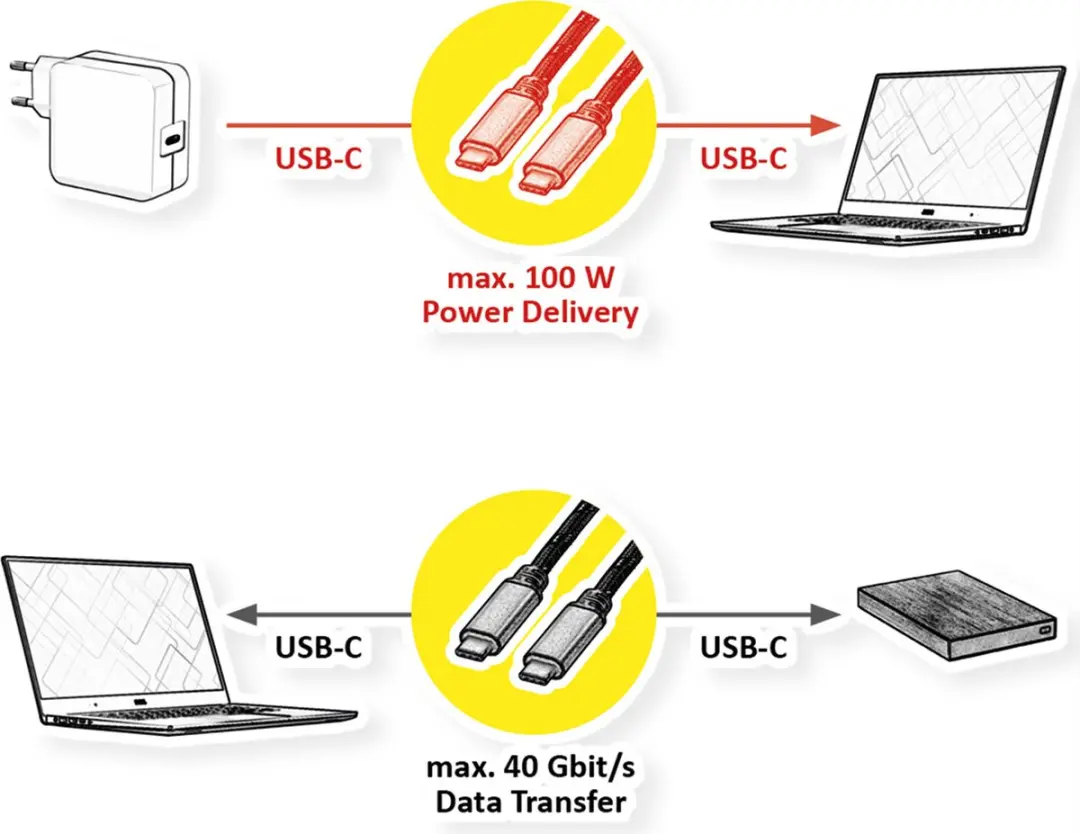 Roline USB4 Gen3x2 Kabel C-C 1m