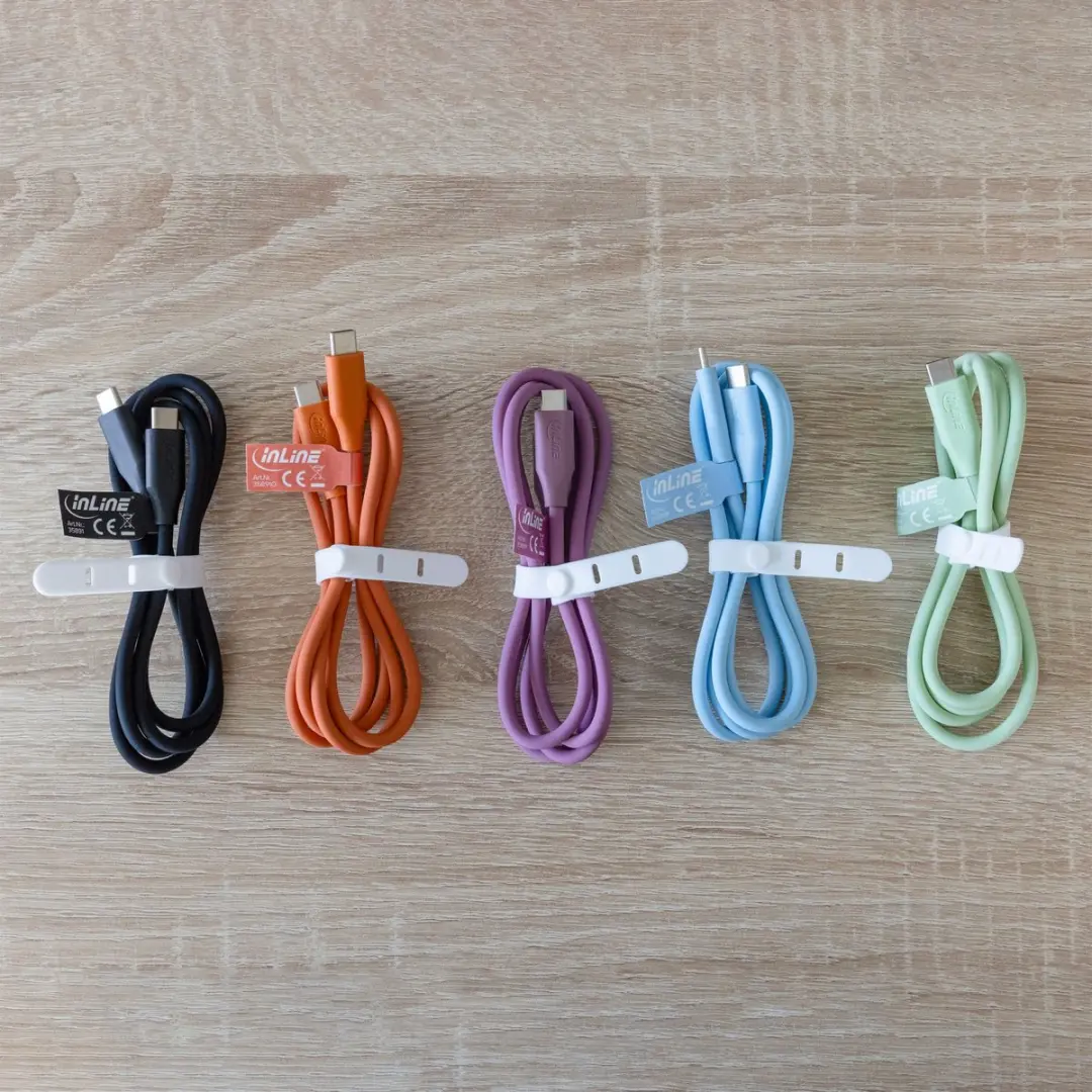InLine USB-C Snelladingskabel 100W - Violet