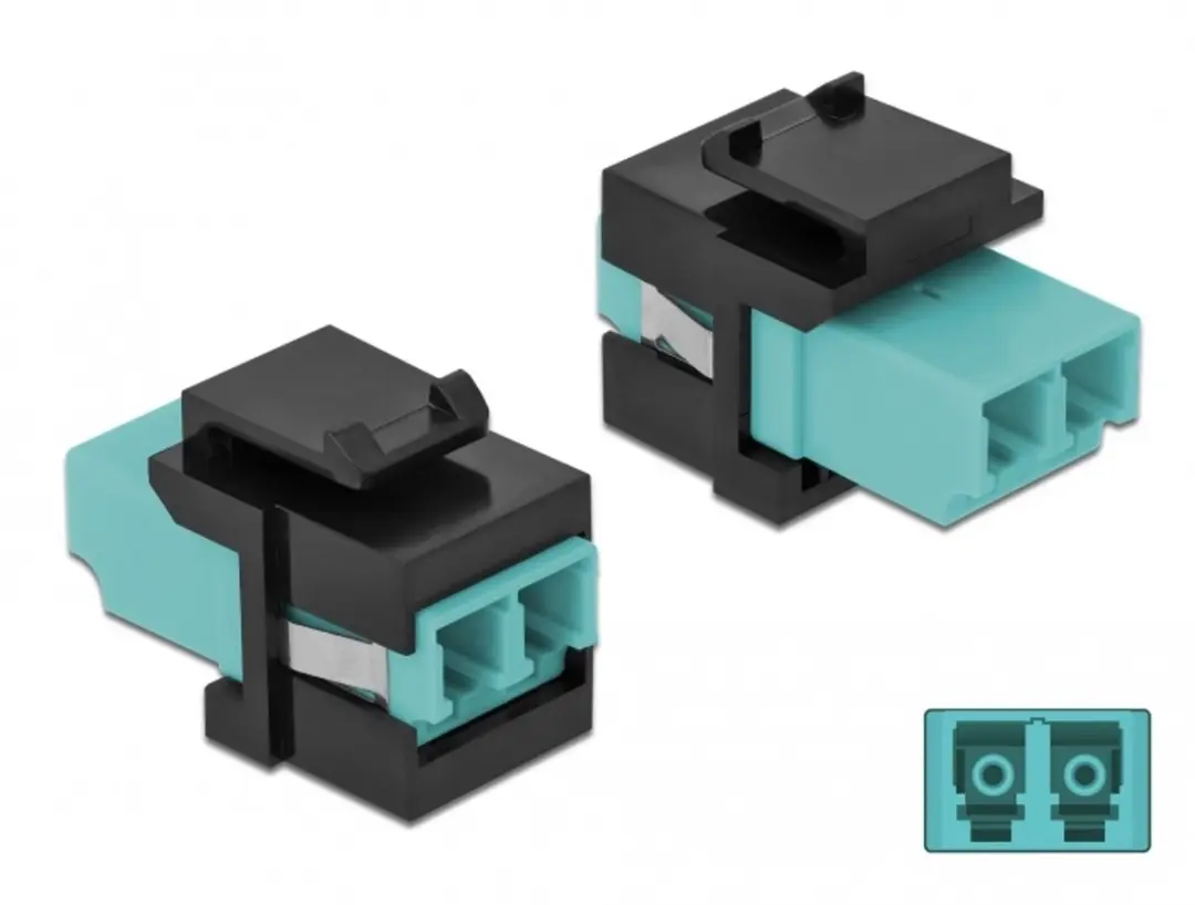 Delock Keystone Module LC Duplex Aqua/Zwart