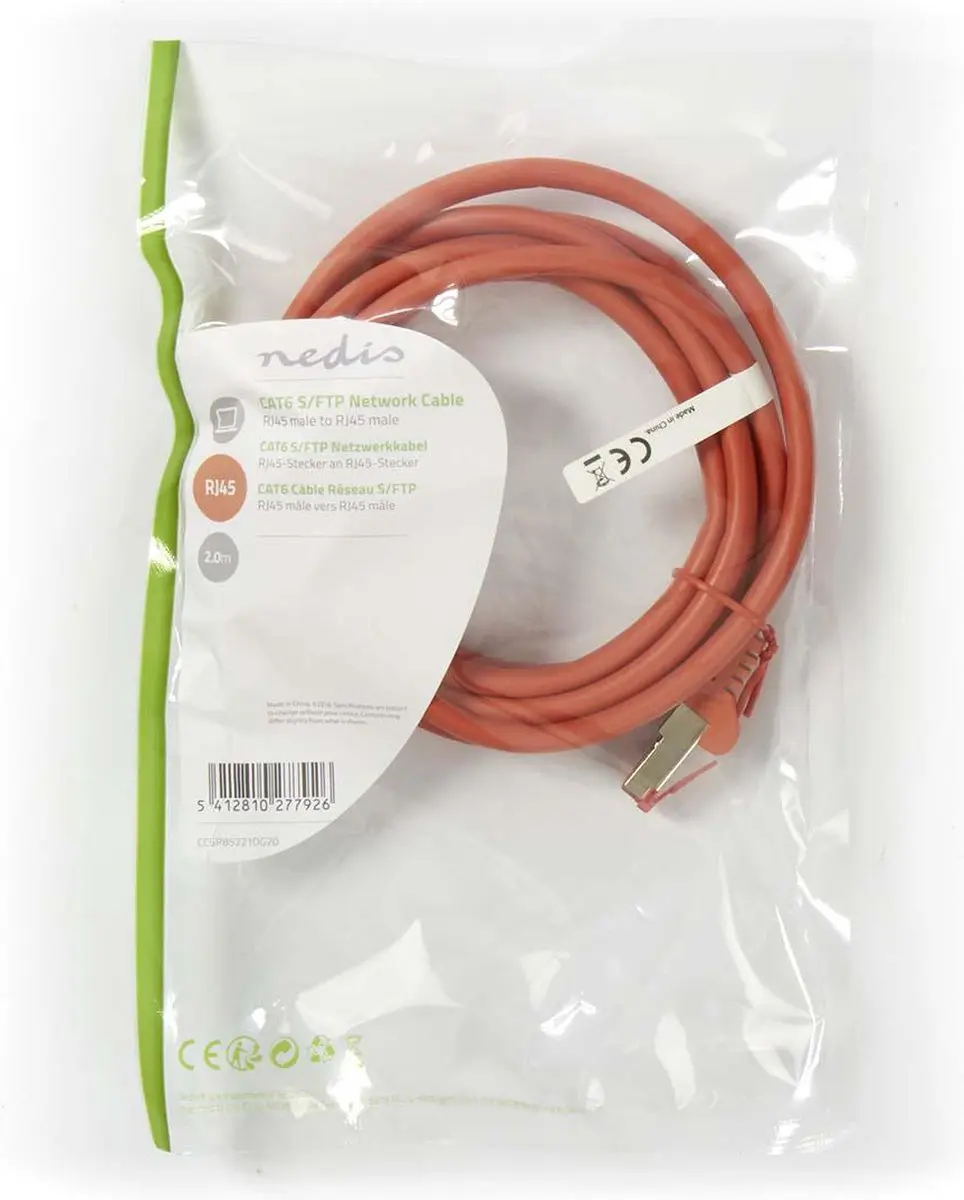 Nedis CAT6 Netwerkkabel CCGP85221OG20 - 2m - Oranje