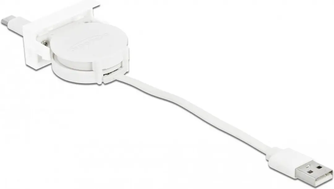Delock Easy 45 USB 2.0 Kabel - Type-A naar Type-C Wit