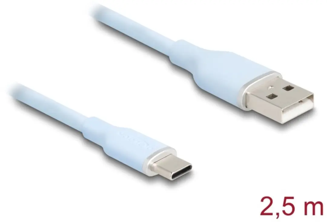 Delock USB 2.0 Kabel A naar C 2,5m