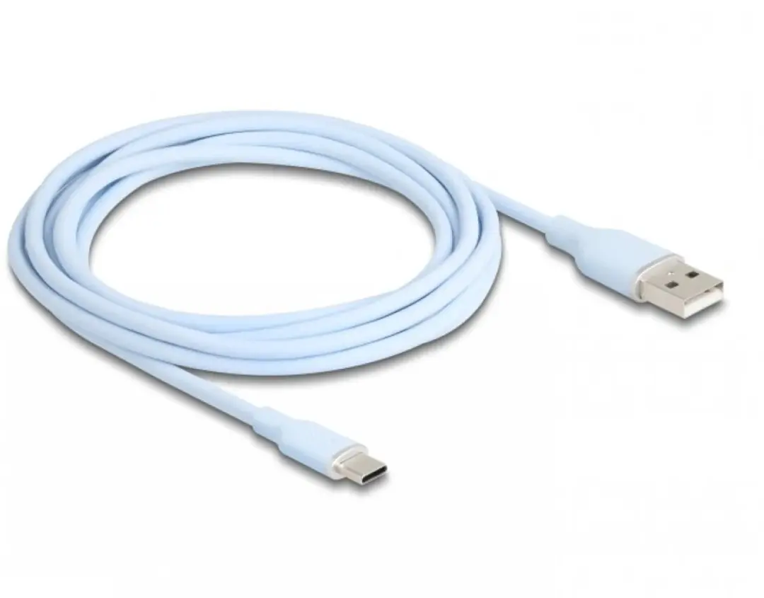 Delock USB 2.0 Kabel A naar C 2,5m - Blauw