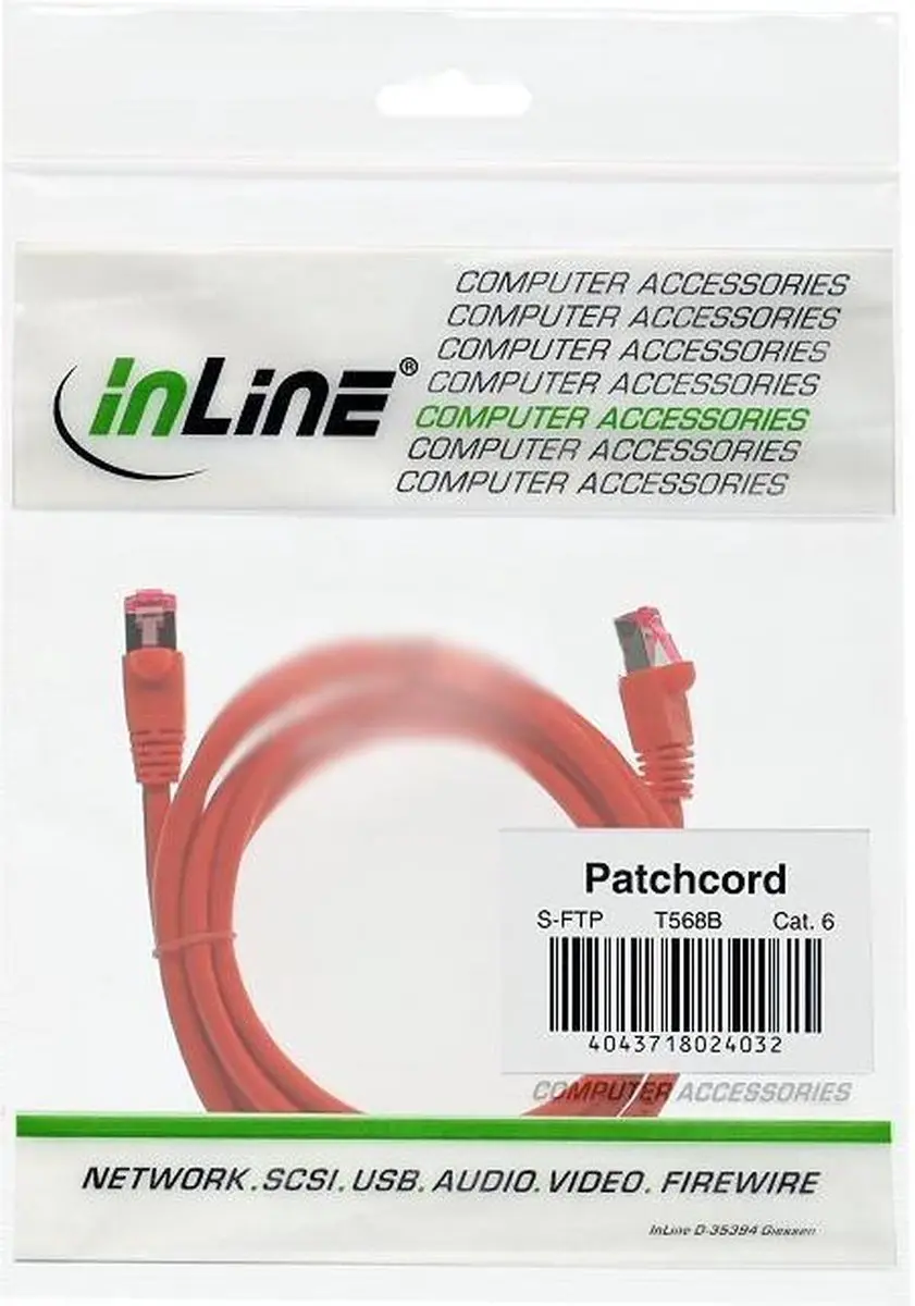 InLine Patchkabel S/FTP Cat.6 25m - Oranje