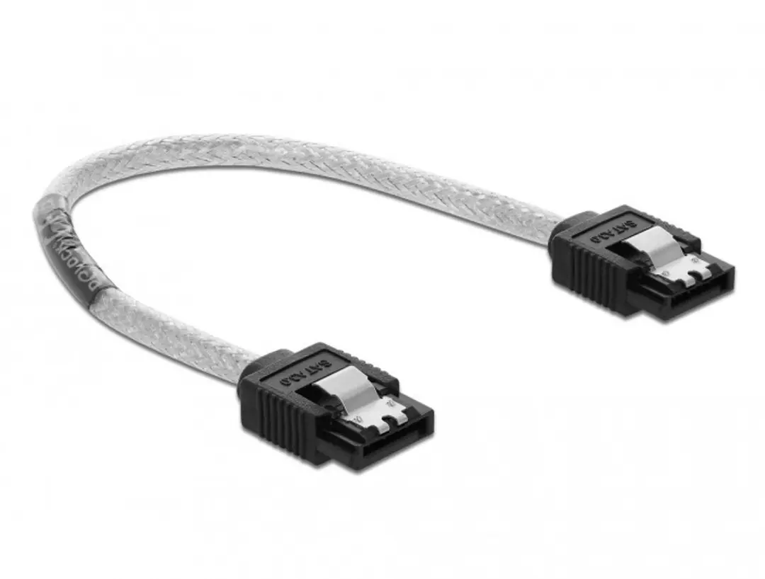 Delock SATA Kabel 6 Gb/s 20cm - Transparant