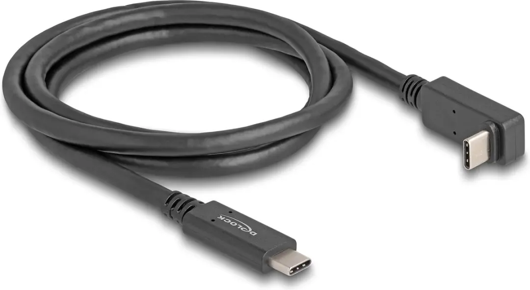 Delock USB-C Kabel Haaks 10Gbps PD 60W 4K60Hz - 1m