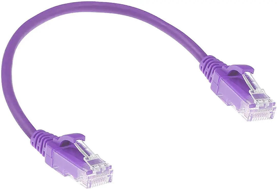 ACT Paarse CAT6 Patchkabel DC9330 - 0,15m - Snagless