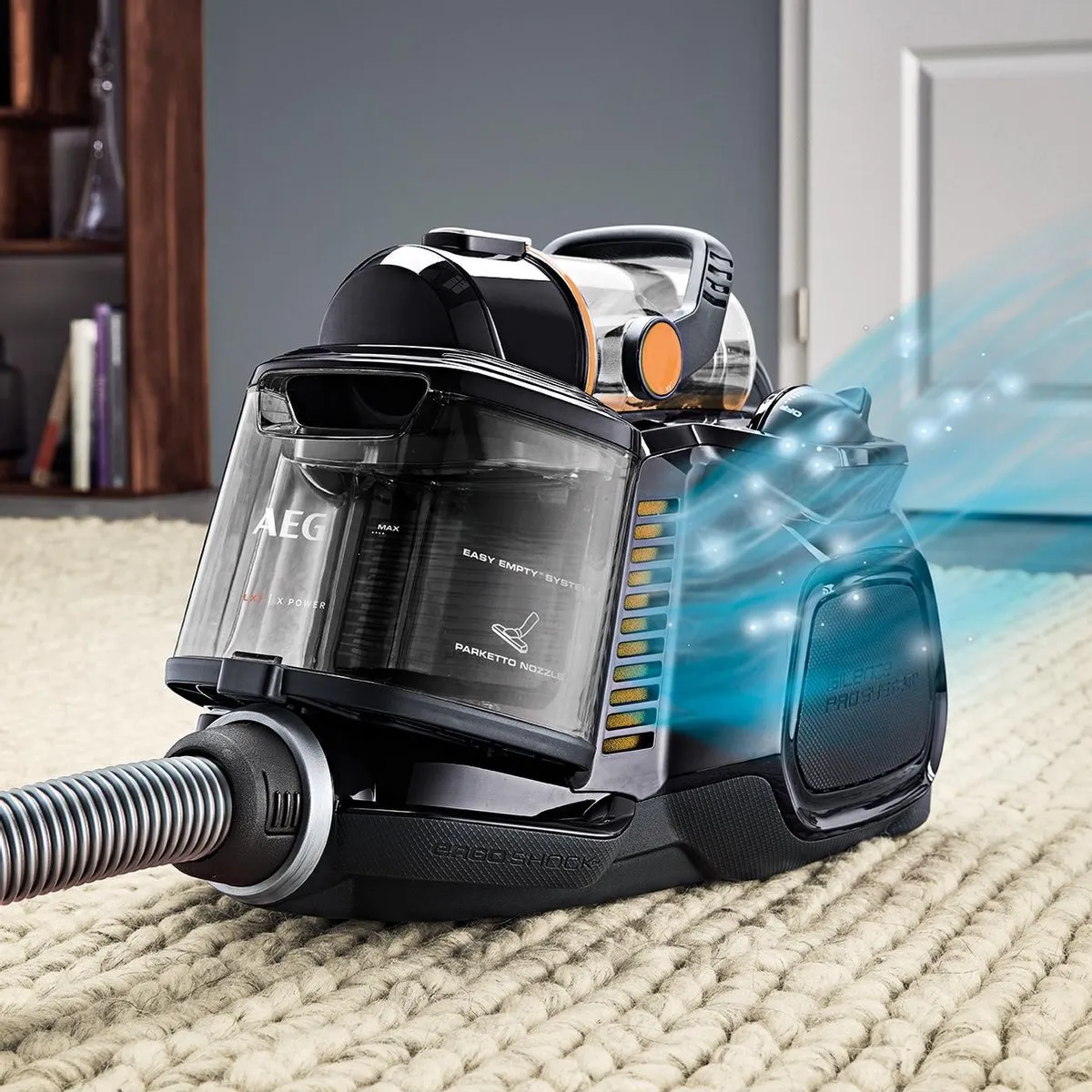 AEG LX7-2-EB-P Stofzuiger - 750W - 1.4L Zwart