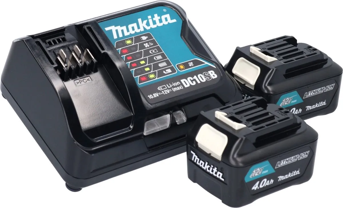 Makita UB100DSM Accublazer 12V Max - 2x 4.0Ah Accu + Lader - afbeelding 3 van 5