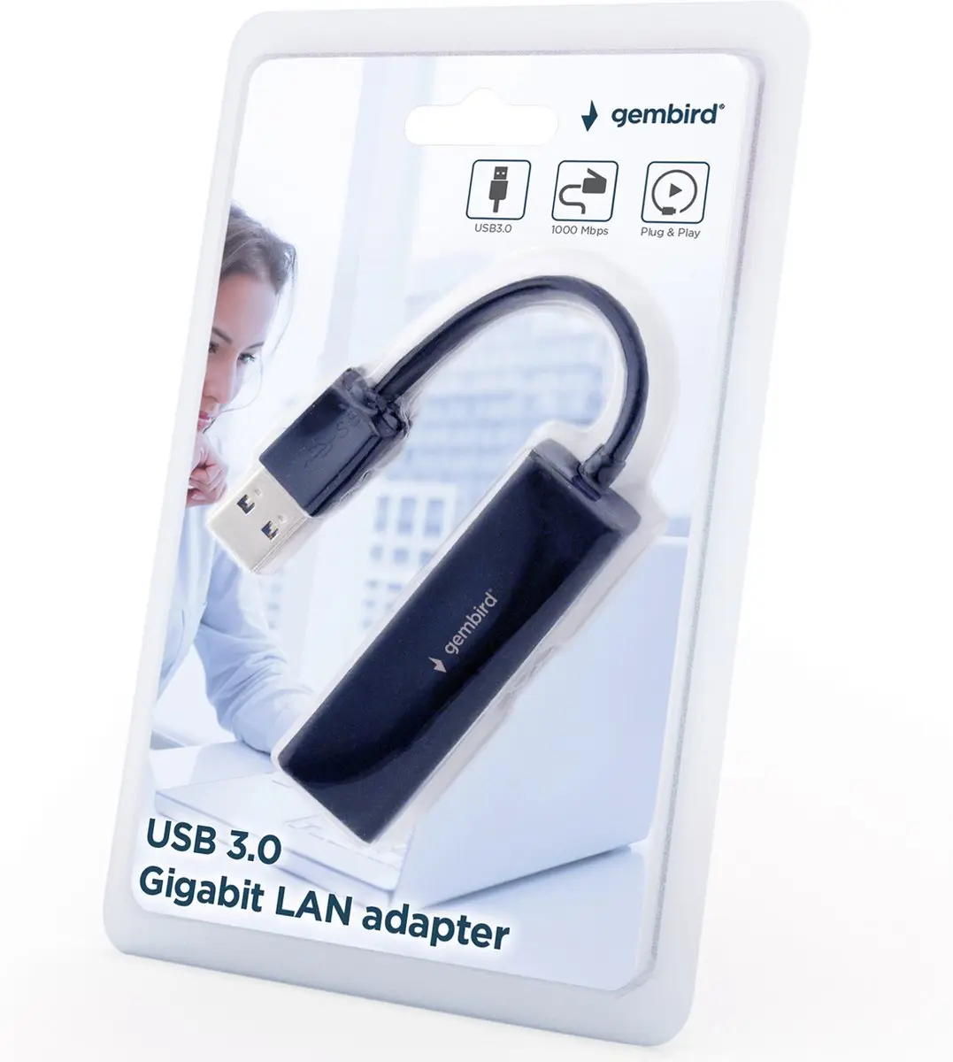 Gembird NIC-U3-02 USB 3.0 Netwerkadapter - afbeelding 6 van 6