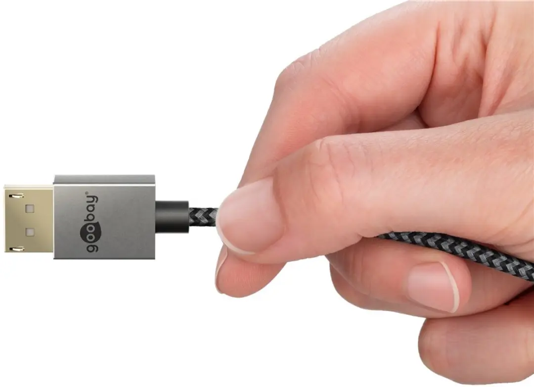Goobay Plus DisplayPort Kabel DP2.1 10K 60Hz 1m - Zwart
