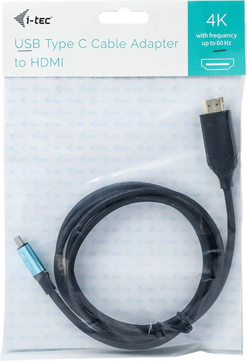 I-tec USB-C HDMI Adapter 4K 60Hz 150cm - Zwart
