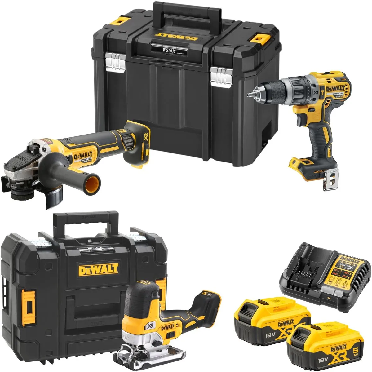 DeWalt DCK329P2T 18V Li-ion Combiset - 2x 5.0Ah accu - 3-delig - afbeelding 6 van 6