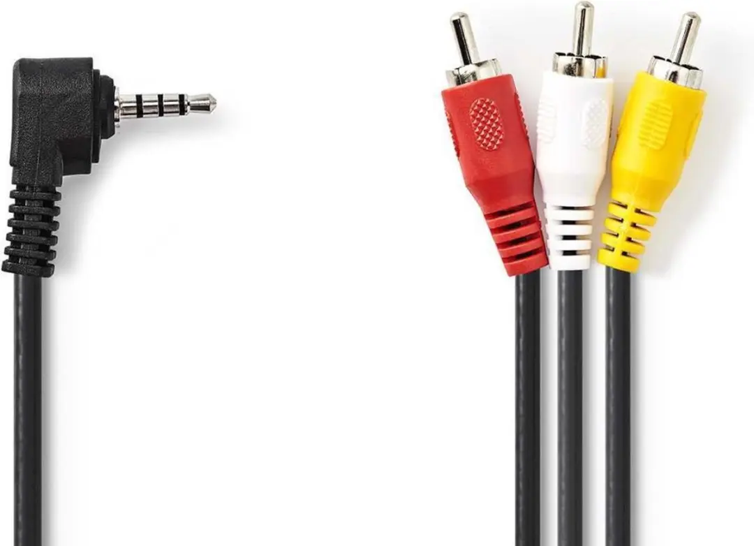 Nedis Audio-Videokabel 3,5mm Male - 3xRCA Male 2m - Zwart