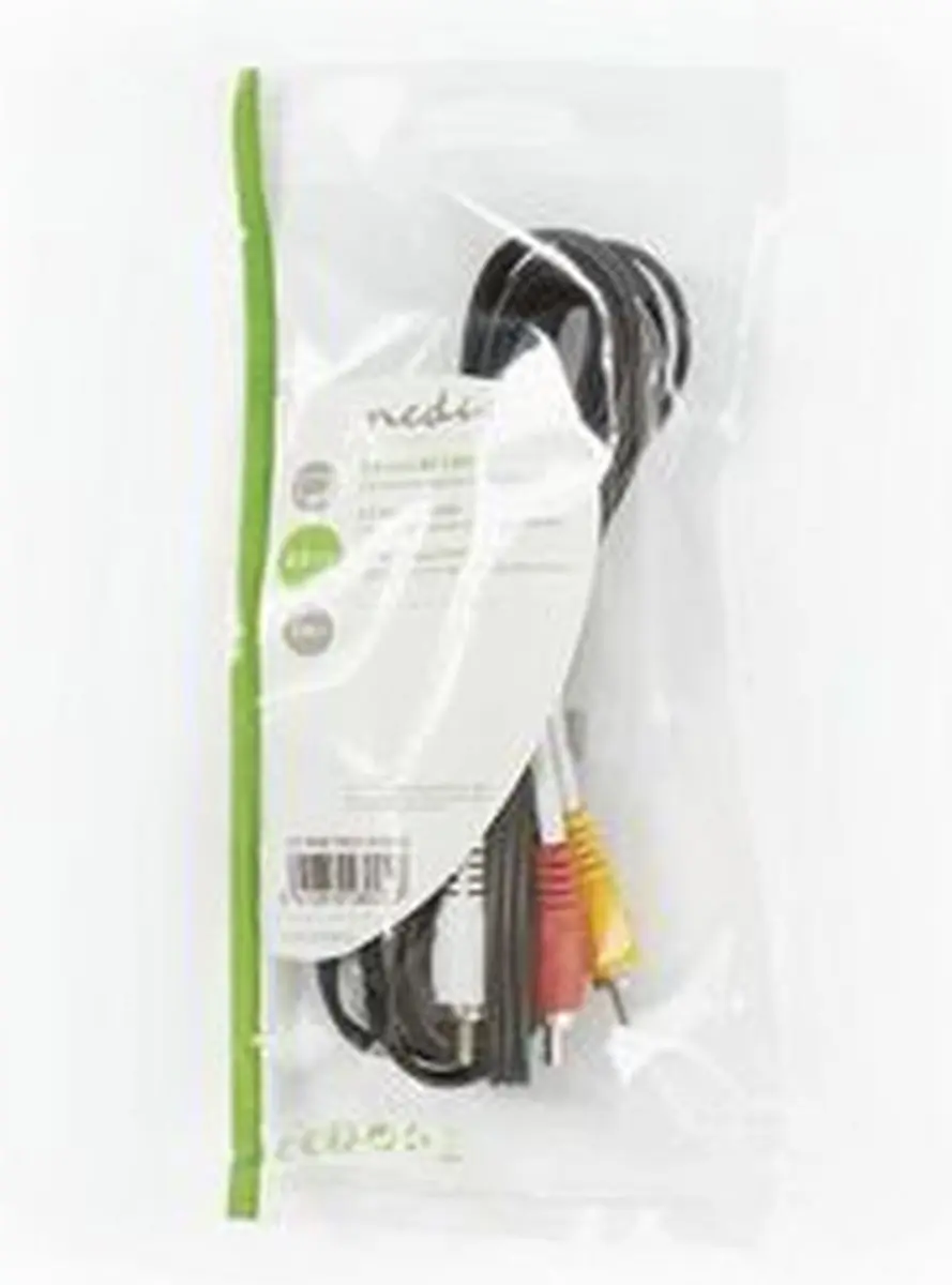 Nedis Audio-Videokabel 3,5mm Male - 3xRCA Male 2m - Zwart