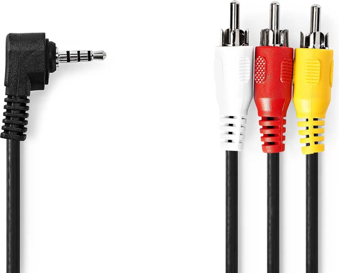 Nedis Audio-Videokabel 3,5mm Male - 3xRCA Male 2m - Zwart