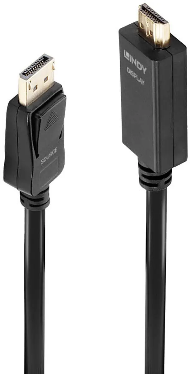 Lindy 36920 DisplayPort naar HDMI Adapterkabel 0.5m - Zwart