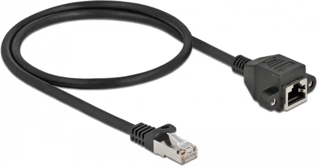 Delock Network Extension Kabel Cat.6A 50cm - Zwart