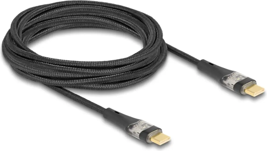 Delock USB-C naar USB-C Kabel 100W PD 3.0 - 3m - Zwart