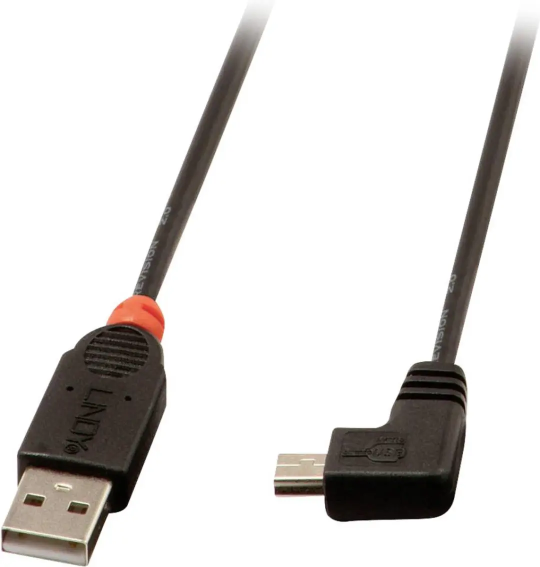 Lindy USB 2.0 Kabel A/Mini-B 90° 0,5m