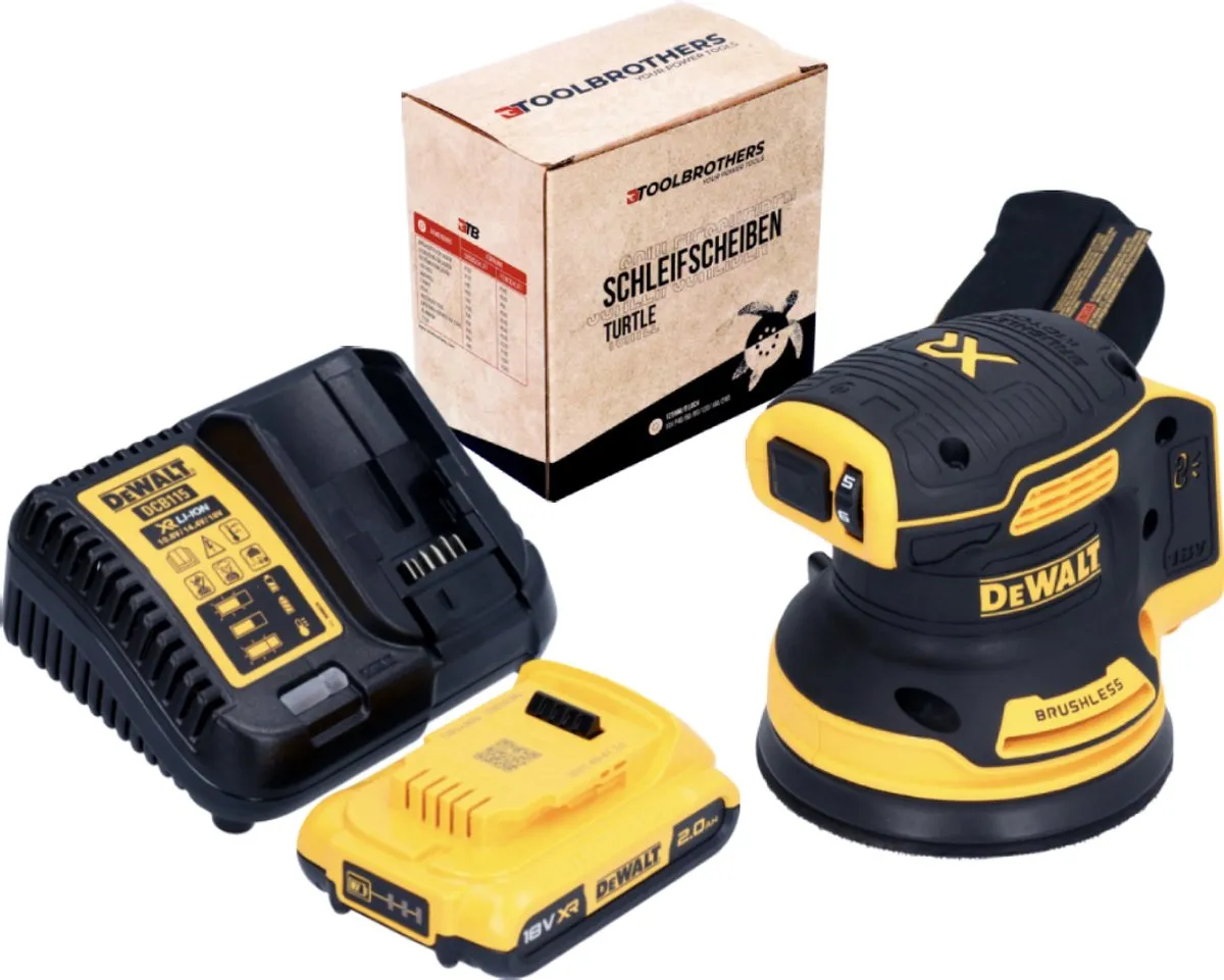 DeWalt DCW210 D1 Excentrische Schuurmachine 18V - 125mm Borstelloos - 2000mAh - afbeelding 2 van 6
