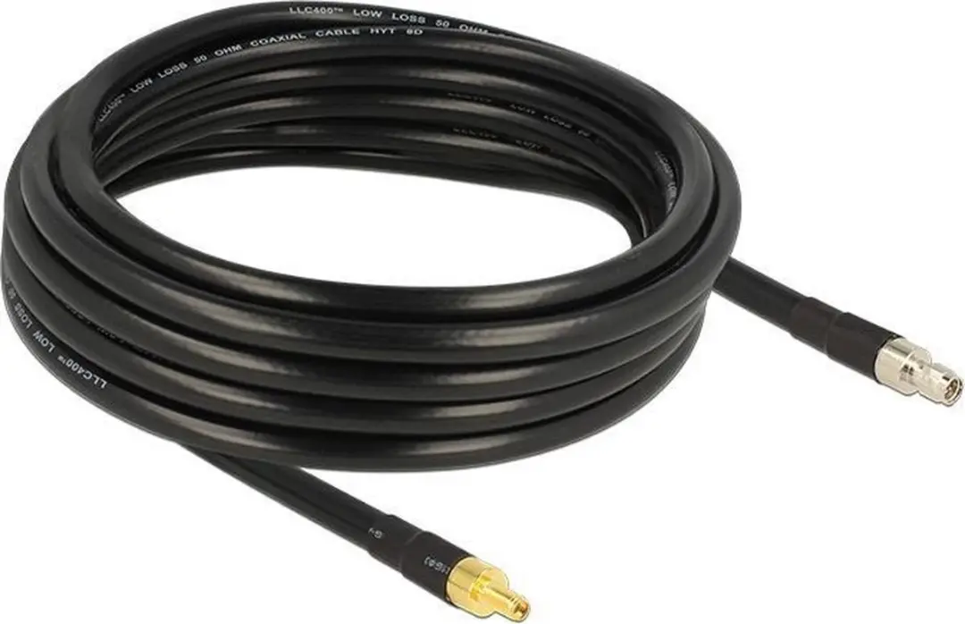 Delock SMA Verlengkabel CFD400/LLC400 50 Ohm - 5m - Zwart