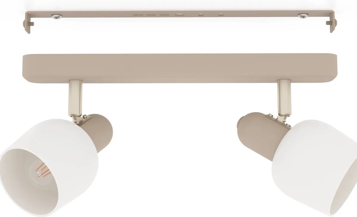 Eglo Corato Spot E14 - 2x30cm - Wit/Zand