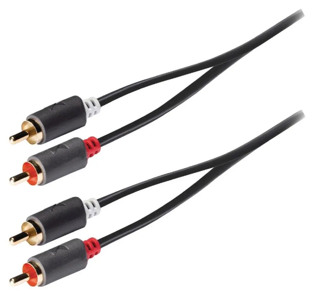 Konig Stereo Audiokabel RCA 2xM - 5m - Zwart
