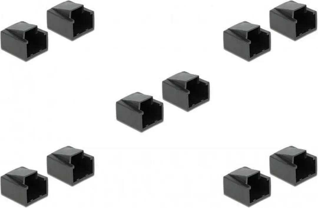 Delock RJ45 Afsluitdoppen 10 Stuks - Zwart