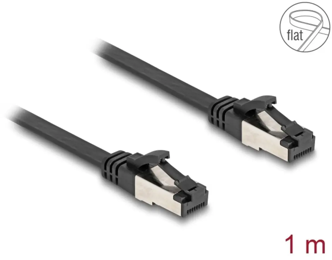Delock RJ45 Flat Patchkabel Cat.8.1 1m