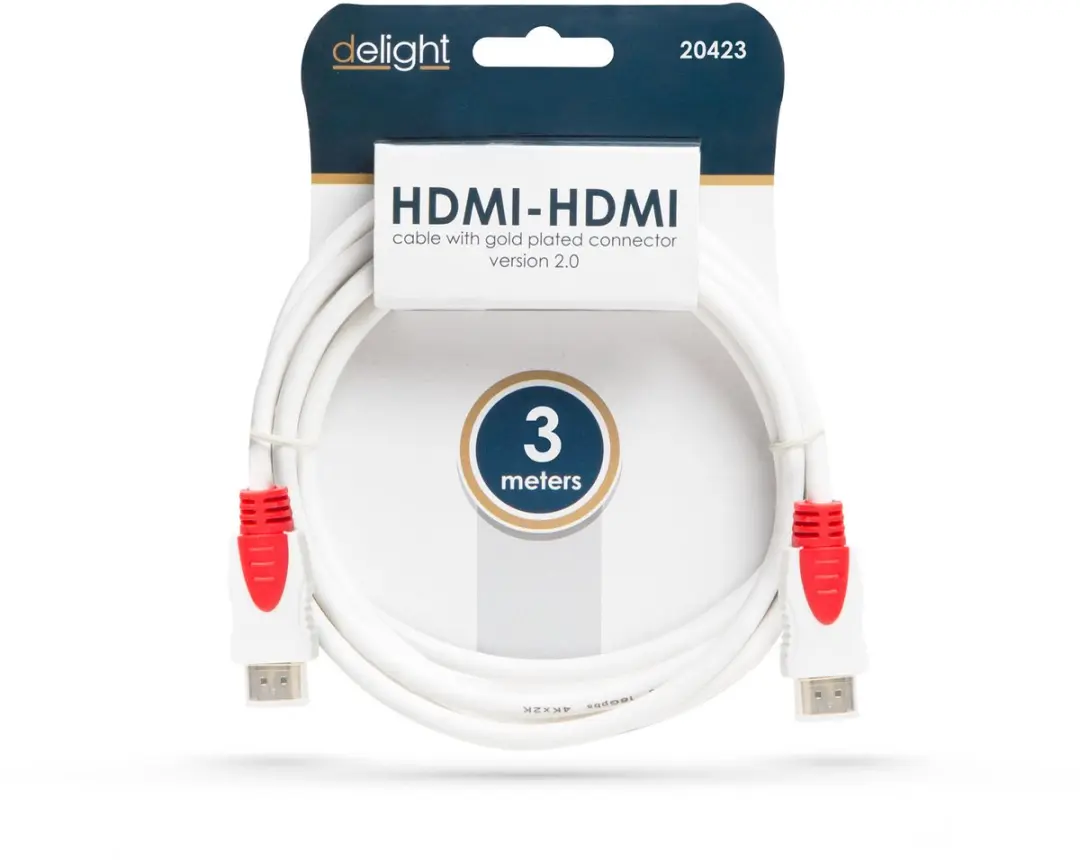 Delight HDMI 2.0 Kabel 20423 - 3m - Goud