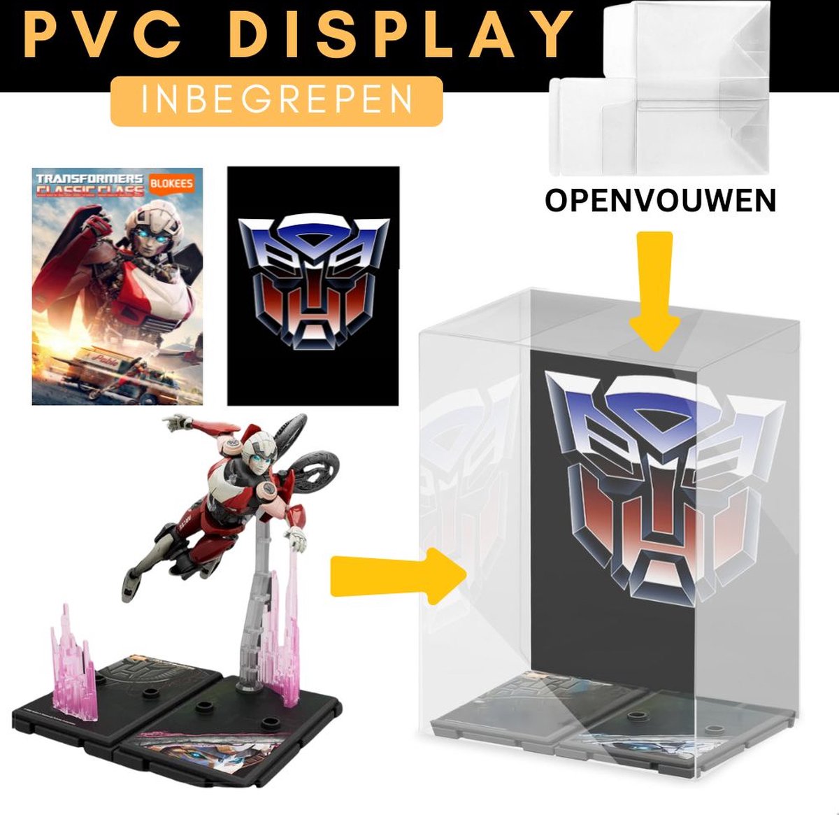 Blokees - Transformers One Arcee incl. display box | Auto Bots Wars Action Figure Edition | Robot technic modelbouw | model kit | Speelgoed legacy star bouwpakket | Bekend van manga & anime