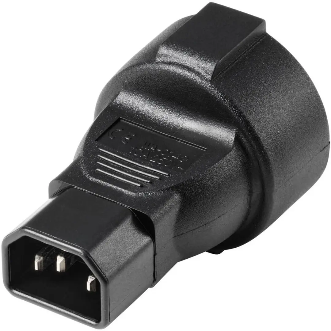 Tru Components TC-13476088 Apparaatadapter C14 - 2-polig Zwart